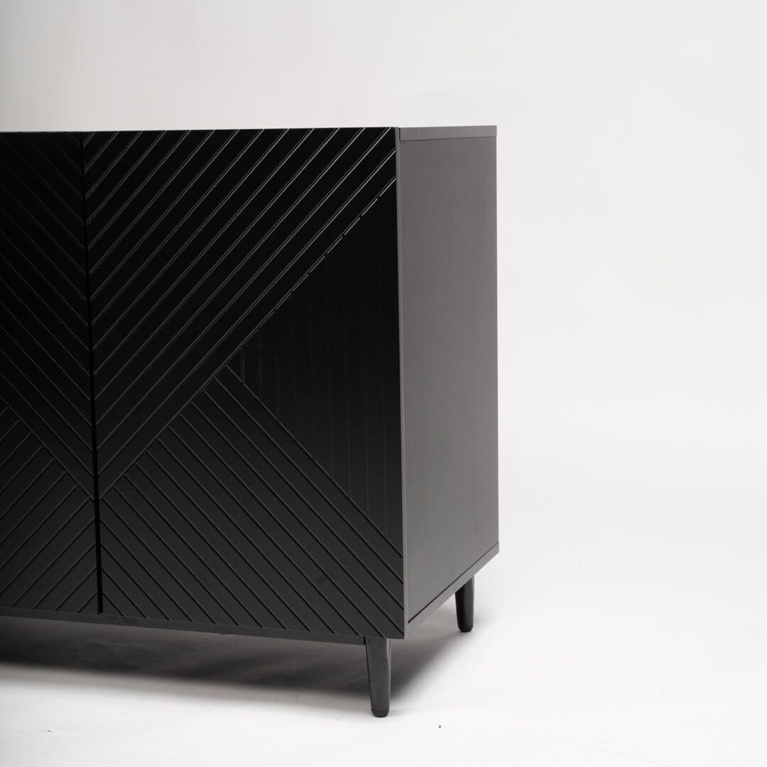 Jack 3 Door Large Sideboard - Geometric Black