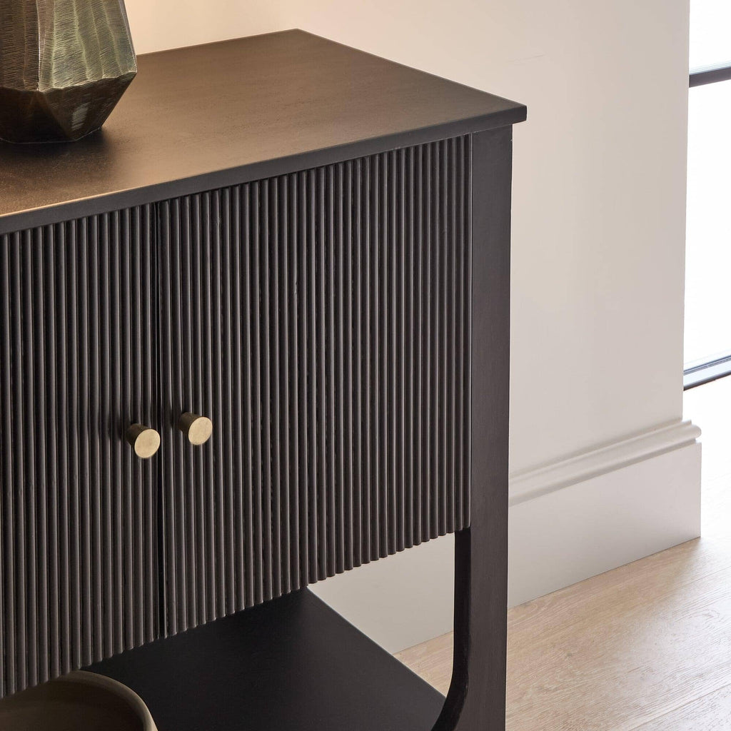 Jade 2 Door Small Sideboard - Black