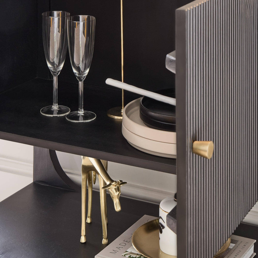 Jade 2 Door Small Sideboard - Black