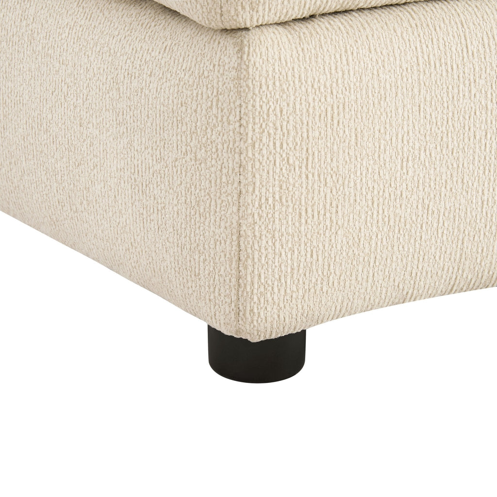 Lyon Storage Pouffe - Speckled Sand Boucle