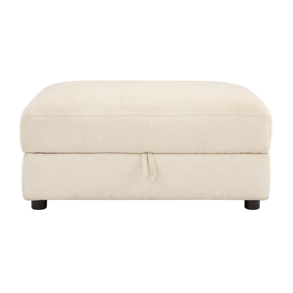 Lyon Storage Pouffe - Speckled Sand Boucle