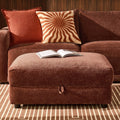 Lyon Storage Pouffe - Chenille Dark Rust