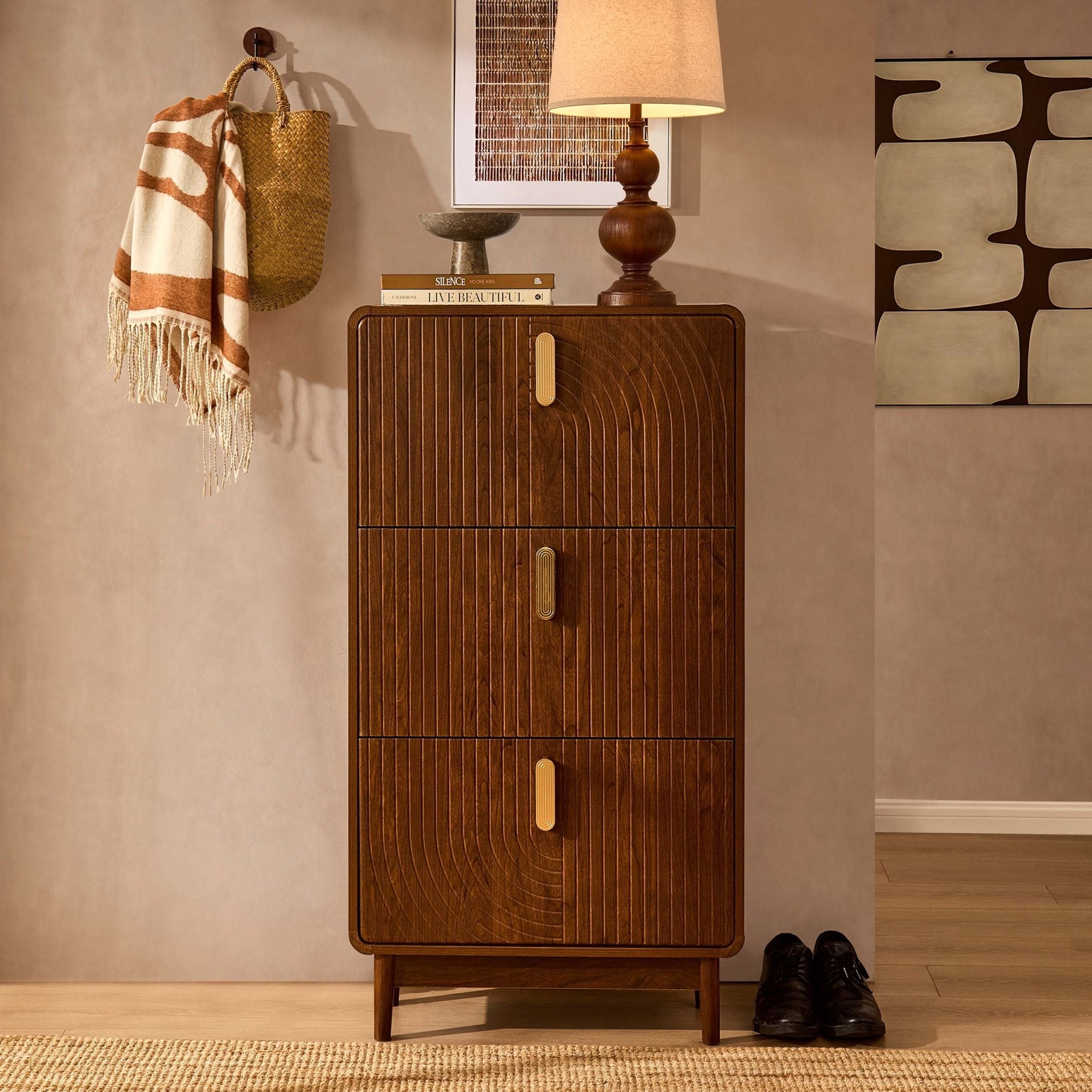Marnie Shoe Storage - Walnut