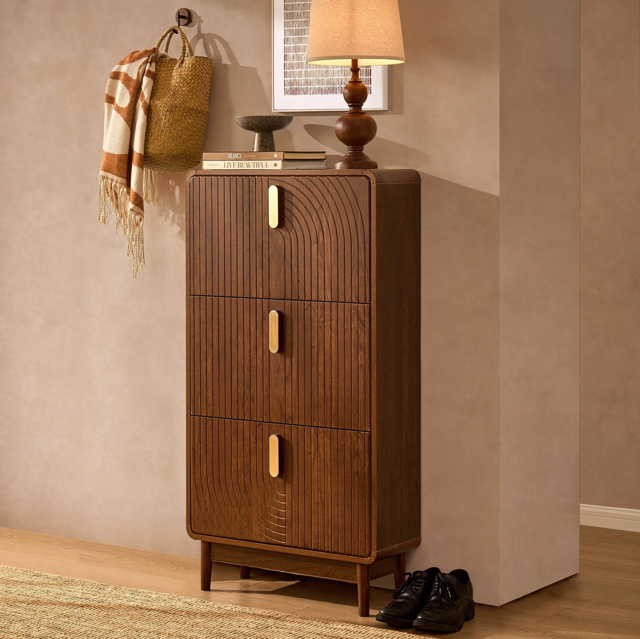 Marnie Shoe Storage - Walnut