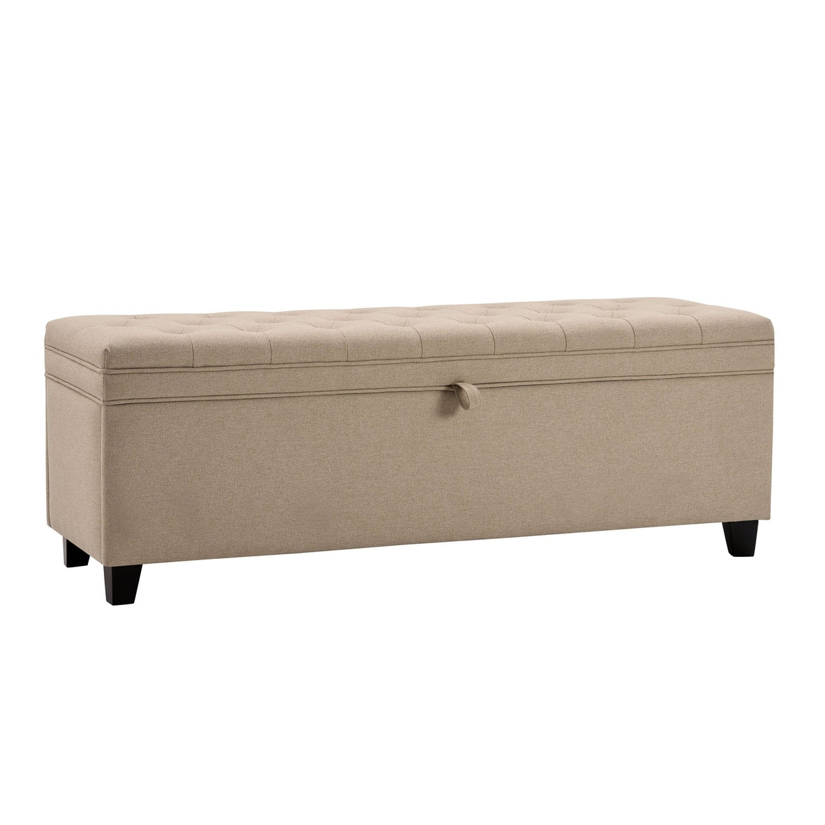 Middleton Button Back Storage Ottoman - Oatmeal