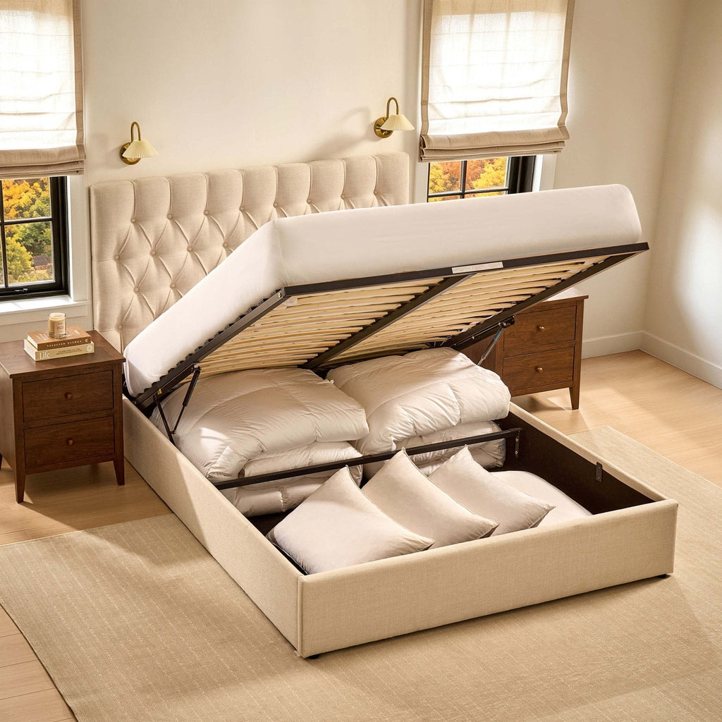 Middleton Ottoman Storage Bed - Beige