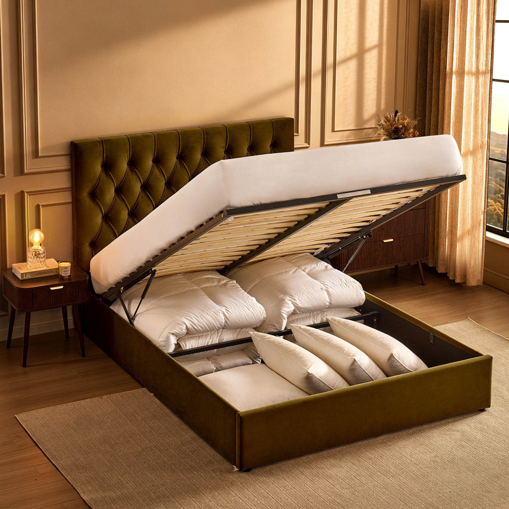 Middleton Ottoman Storage Bed - Muted Moss