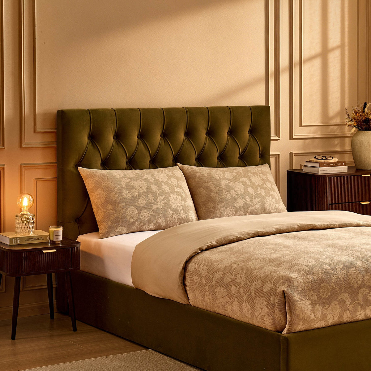 Middleton Ottoman Storage Bed - Muted Moss