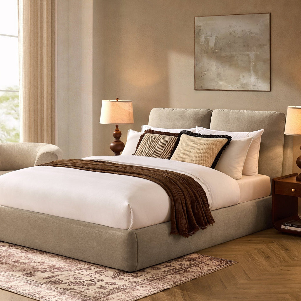 Murcia Ottoman Storage Bed - Chenille Oatmeal
