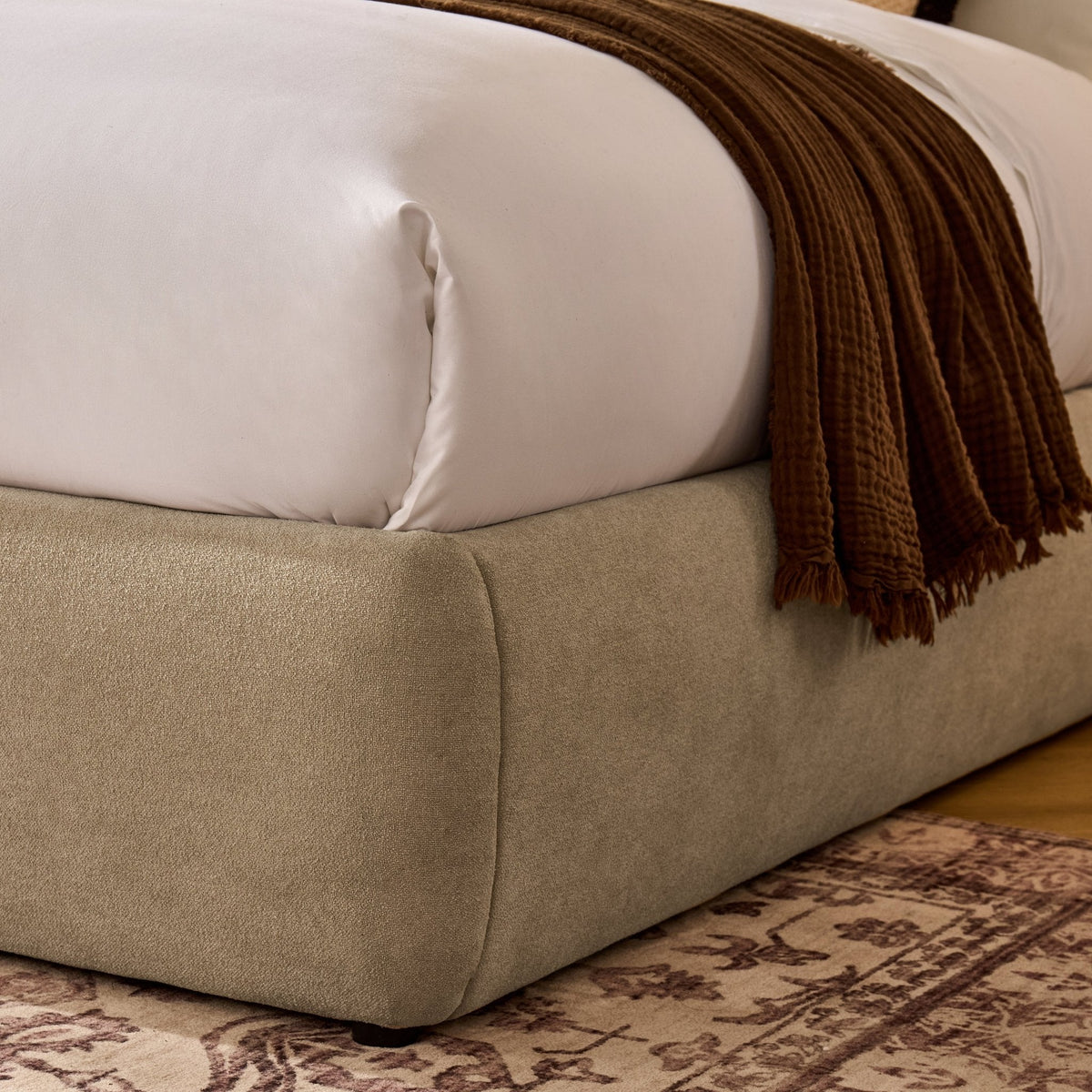 Murcia Ottoman Storage Bed - Chenille Oatmeal