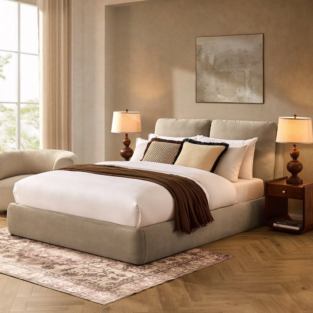 Murcia Ottoman Storage Bed - Chenille Oatmeal