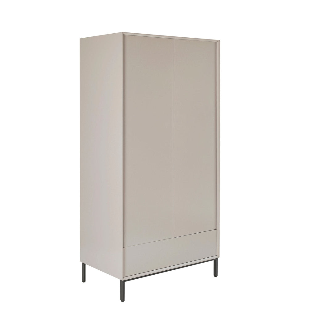 Nova 2 Door Wardrobe with Drawer - Taupe