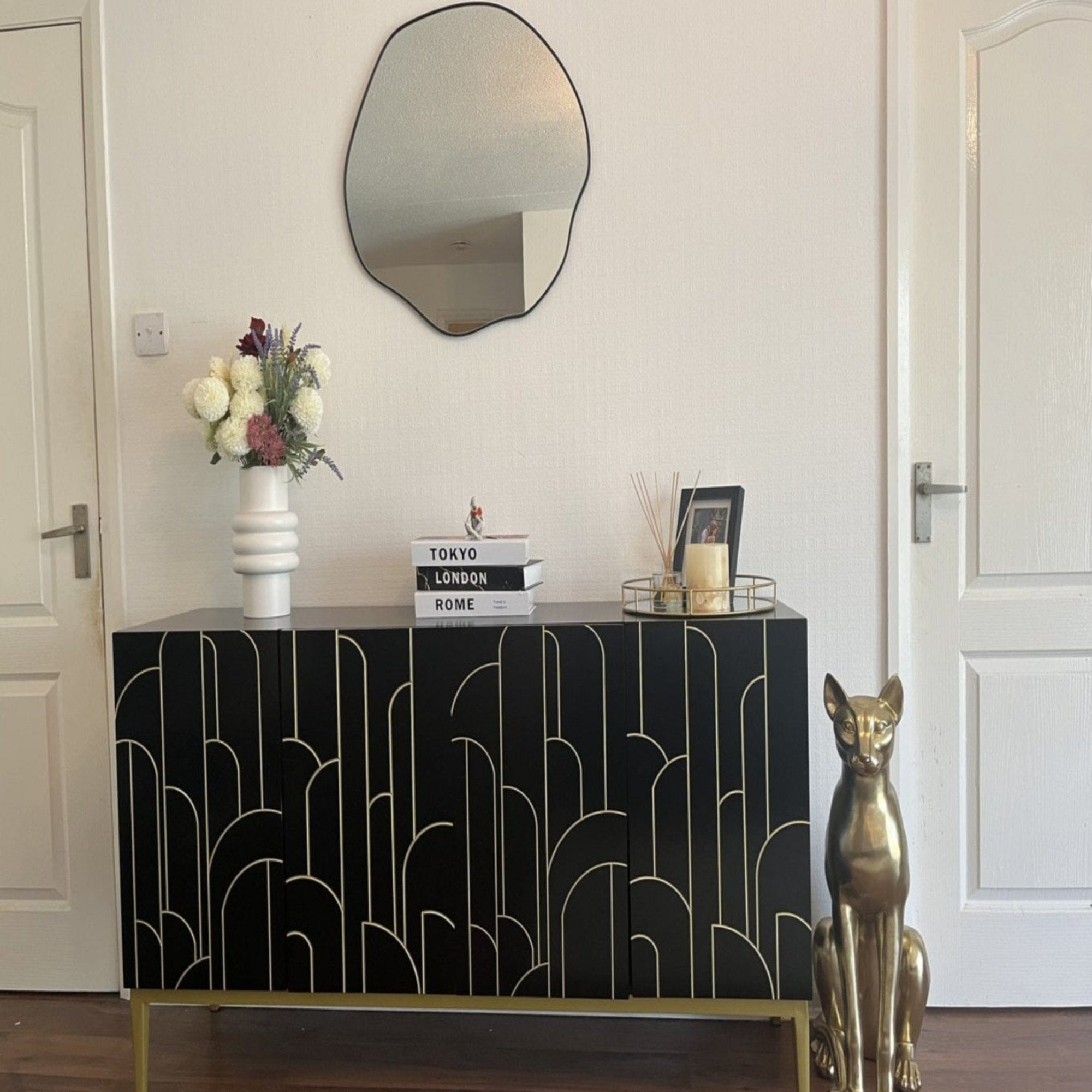 Gatsby Large 4 Door Sideboard - Noir Black