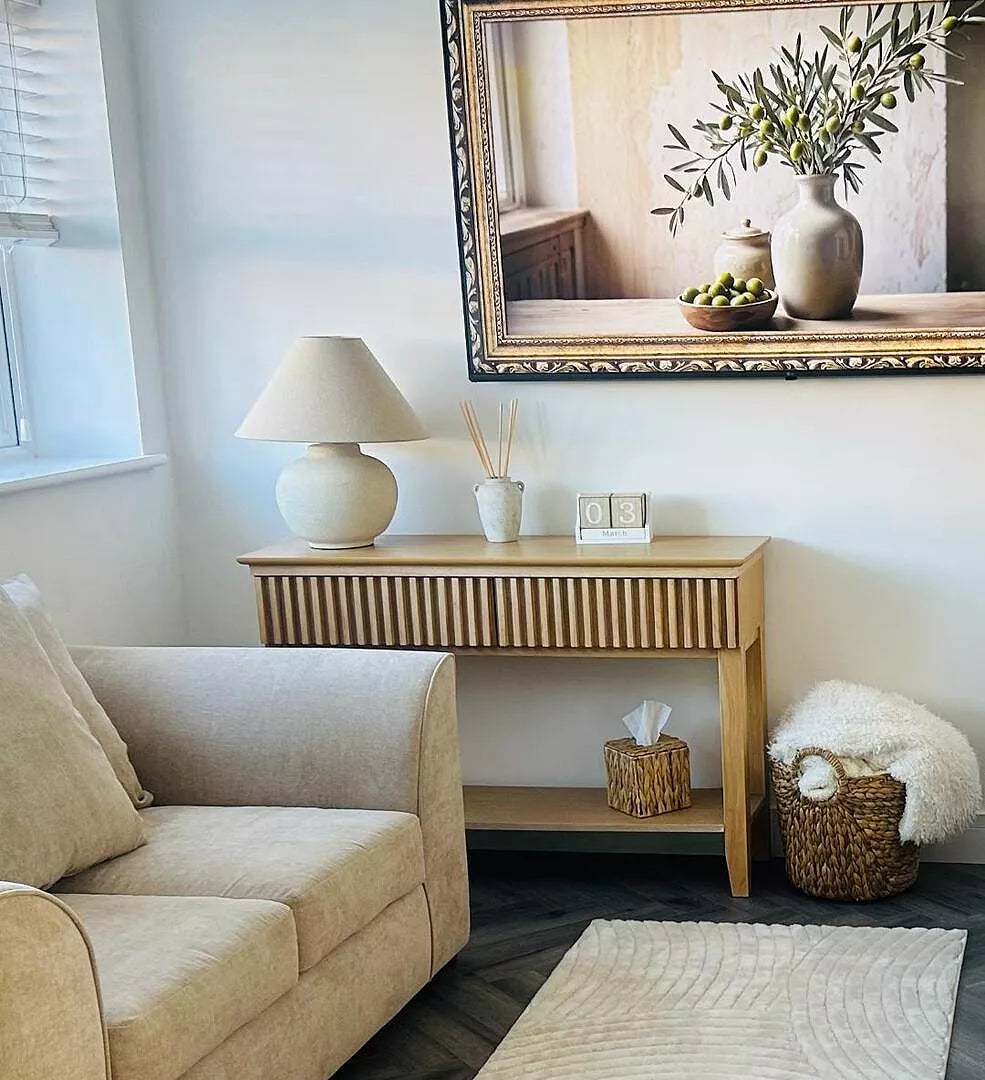 Willow Pale Oak Console Table