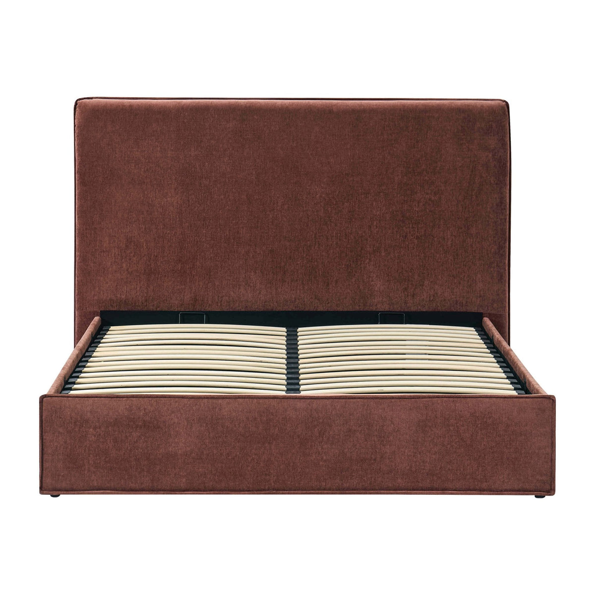 Oslo Ottoman Storage Bed - Chenille Dark Rust