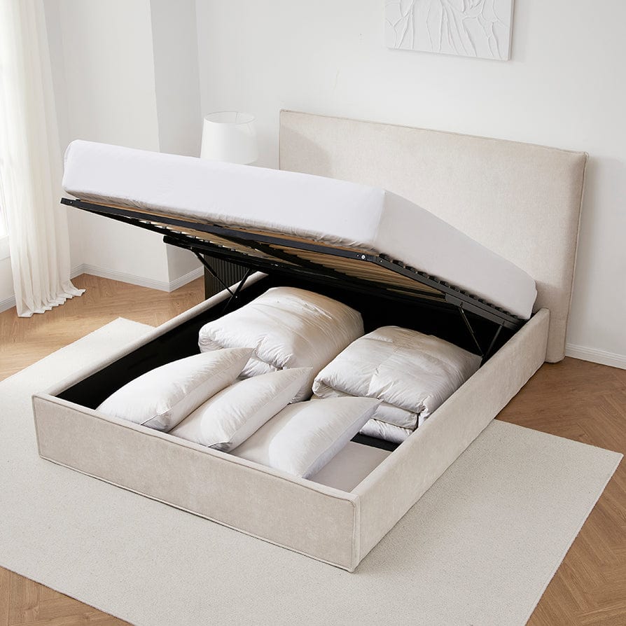 Oslo Ottoman Storage Bed - Ivory