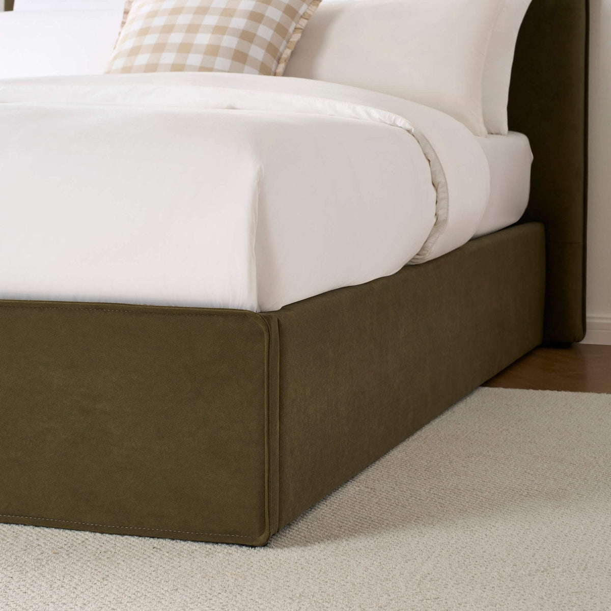 Oslo Ottoman Storage Bed - Olive