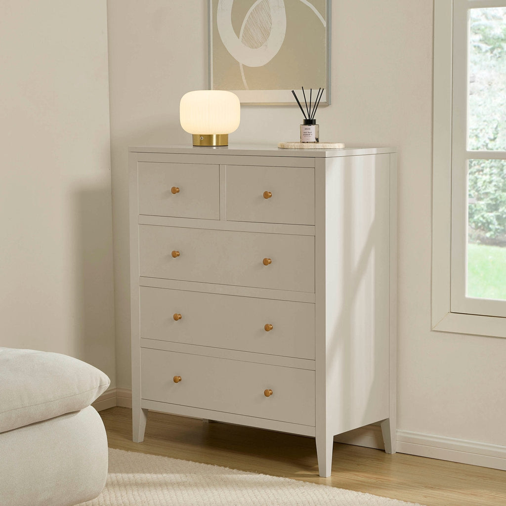 Poppy 5 Drawer Chest - Cream