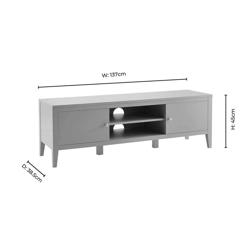 Poppy Tv Unit for TVs up to 55" - Cream
