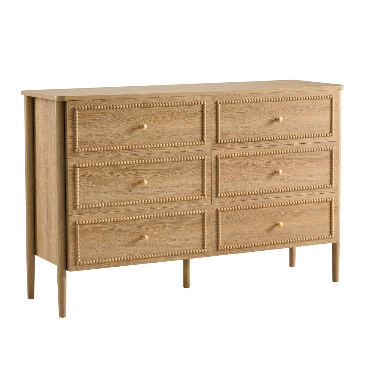 Posy Bobbin 6 Drawer Chest - Light Wood