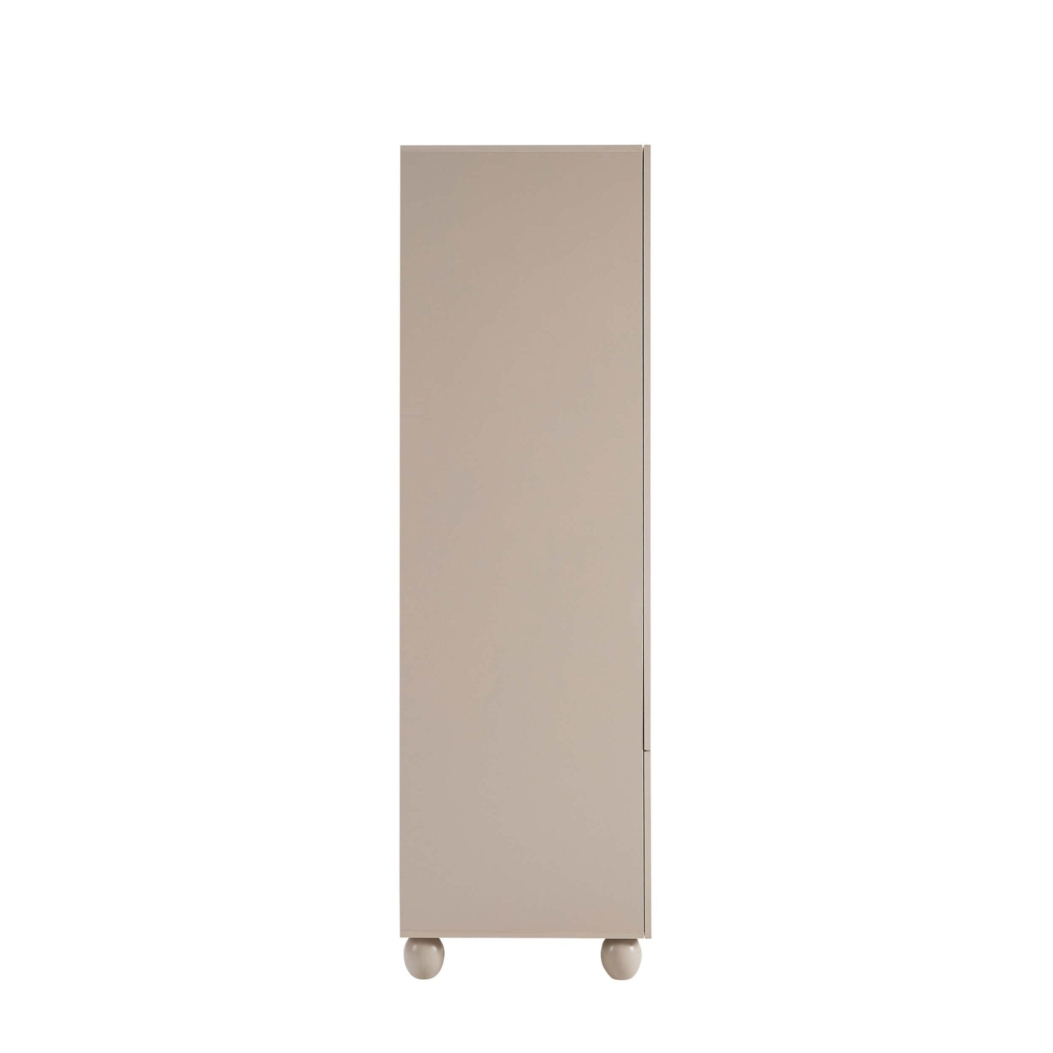 Rachel Arch Front 2 Door Wardrobe with Drawer - Taupe