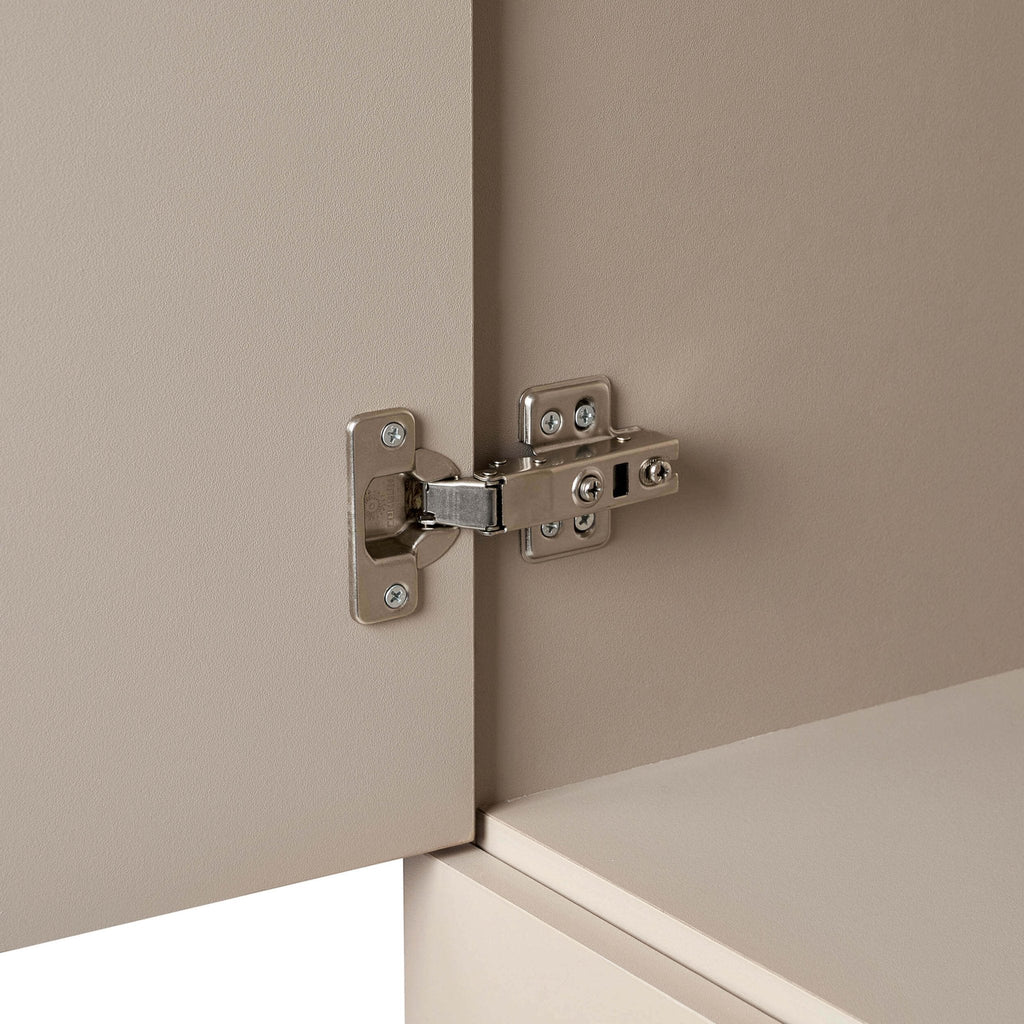 Rachel Arch Front 2 Door Wardrobe with Drawer - Taupe