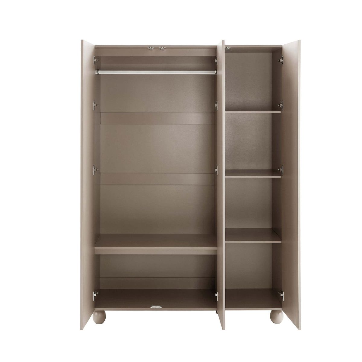 Rachel Arch Front 3 Door Wardrobe - Taupe