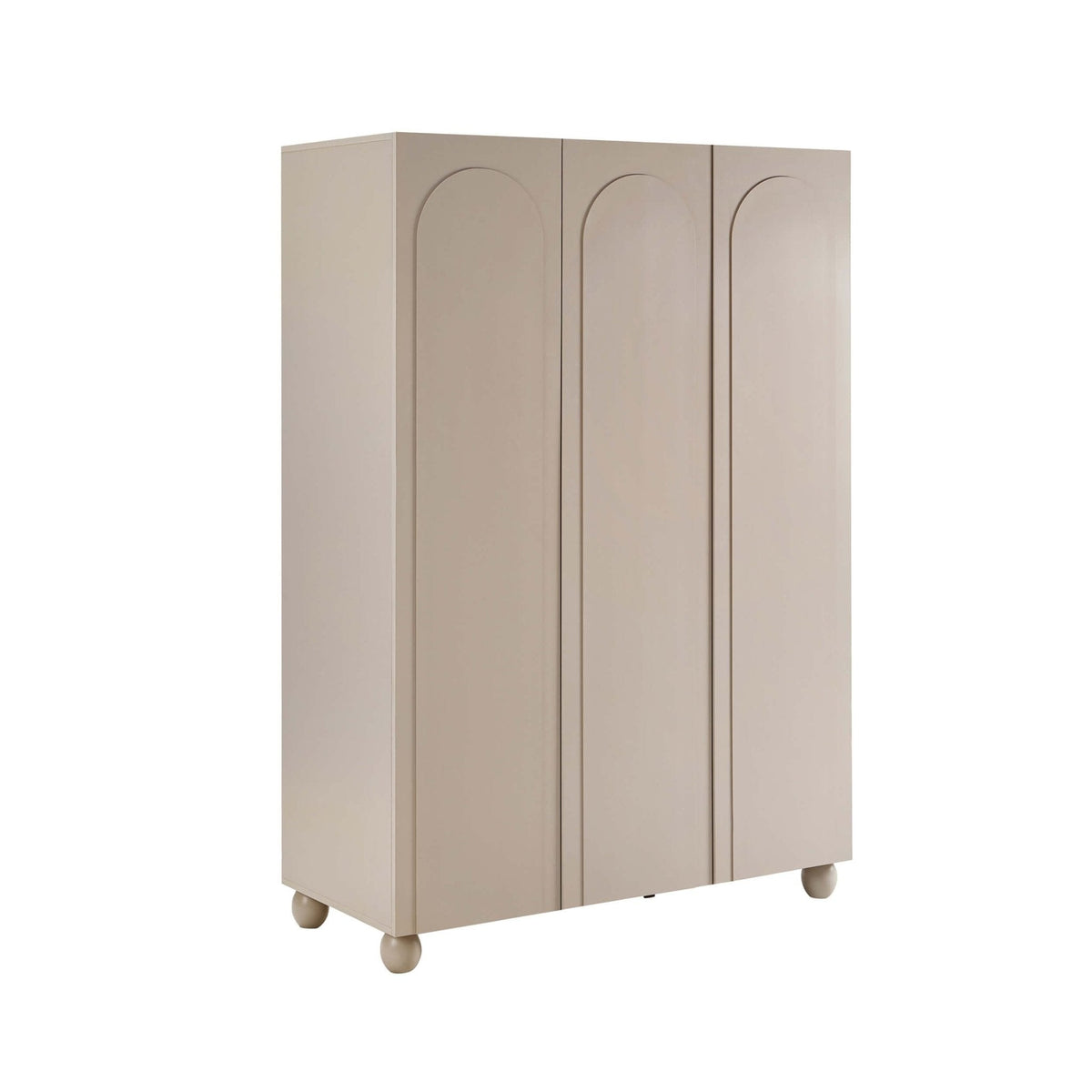 Rachel Arch Front 3 Door Wardrobe - Taupe