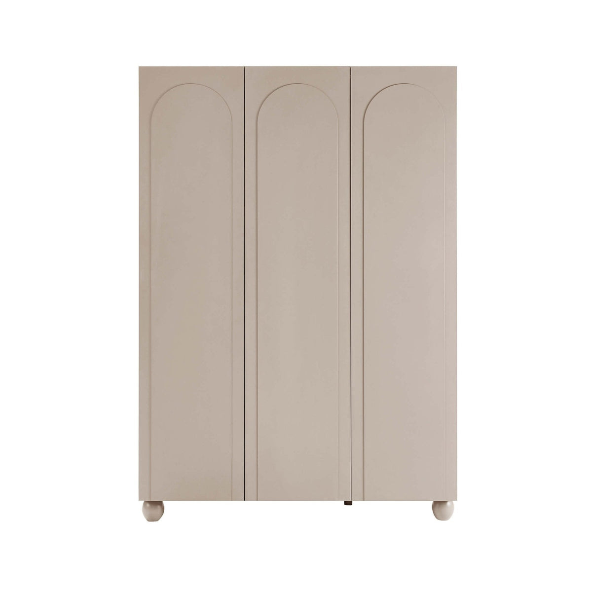 Rachel Arch Front 3 Door Wardrobe - Taupe