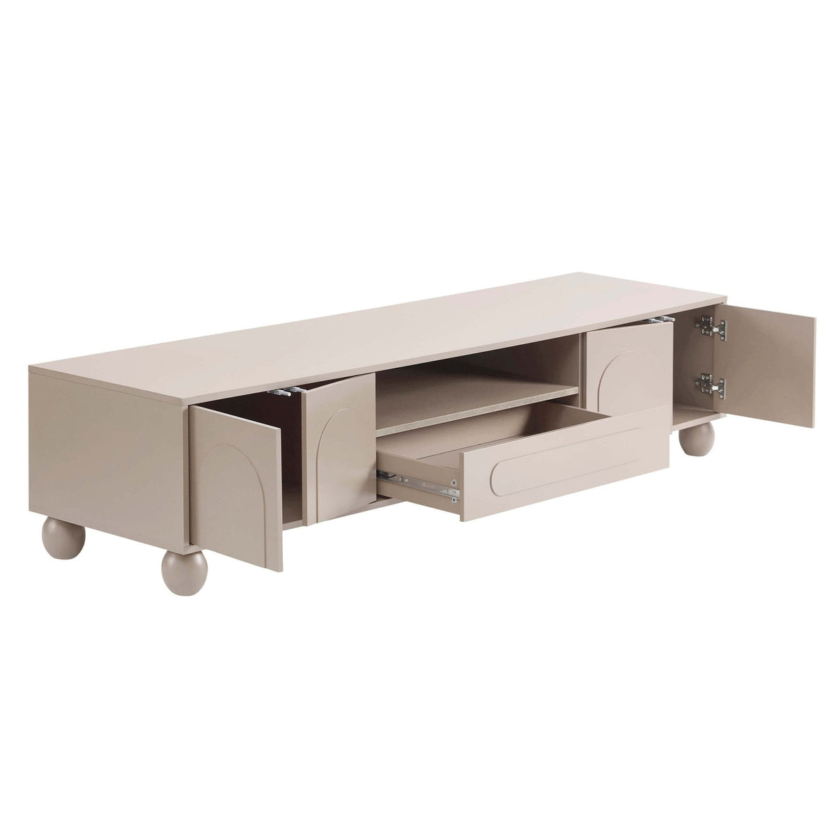 Rachel Arch Front Tv Unit for TVs up to 75" - Taupe