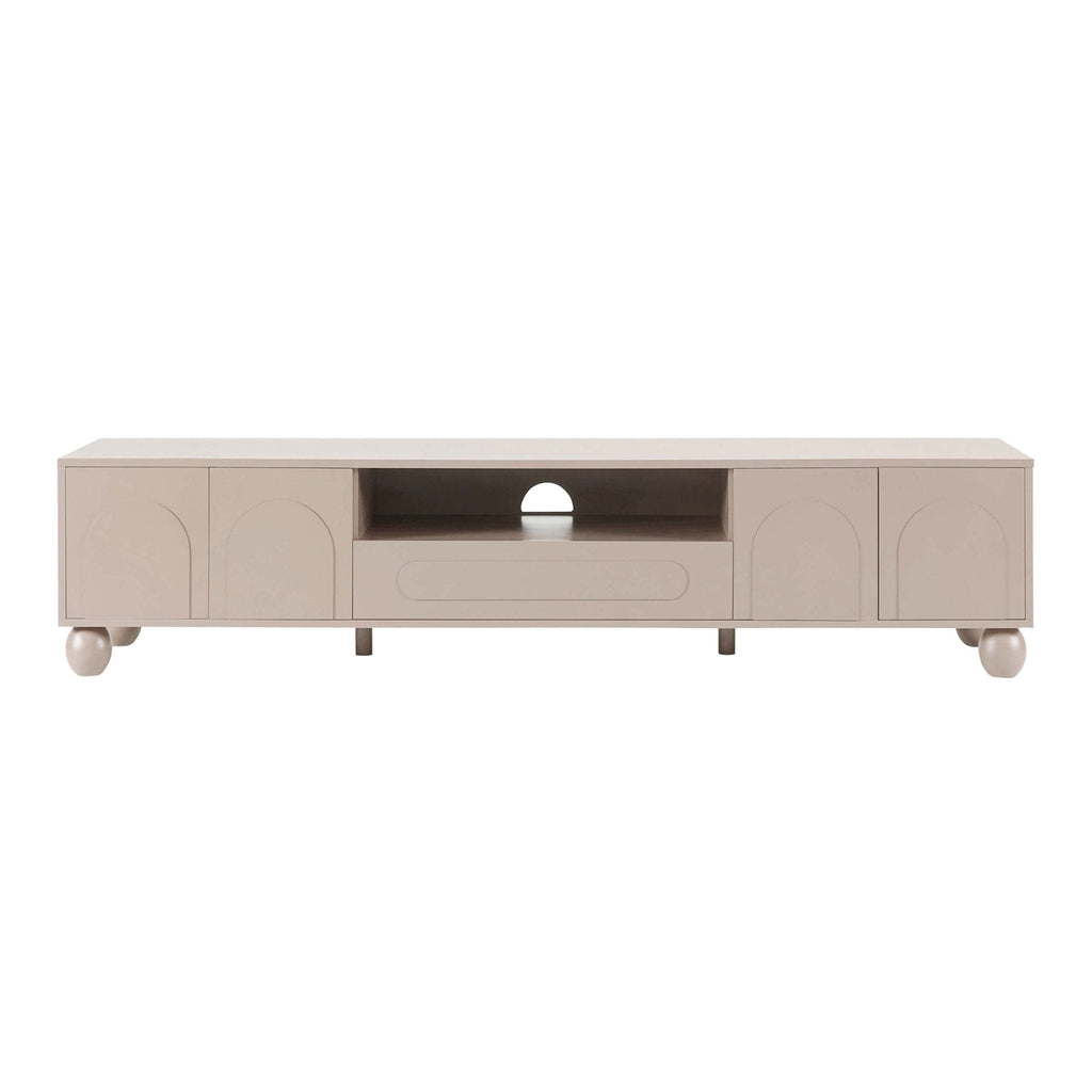 Rachel Arch Front Tv Unit for TVs up to 75" - Taupe