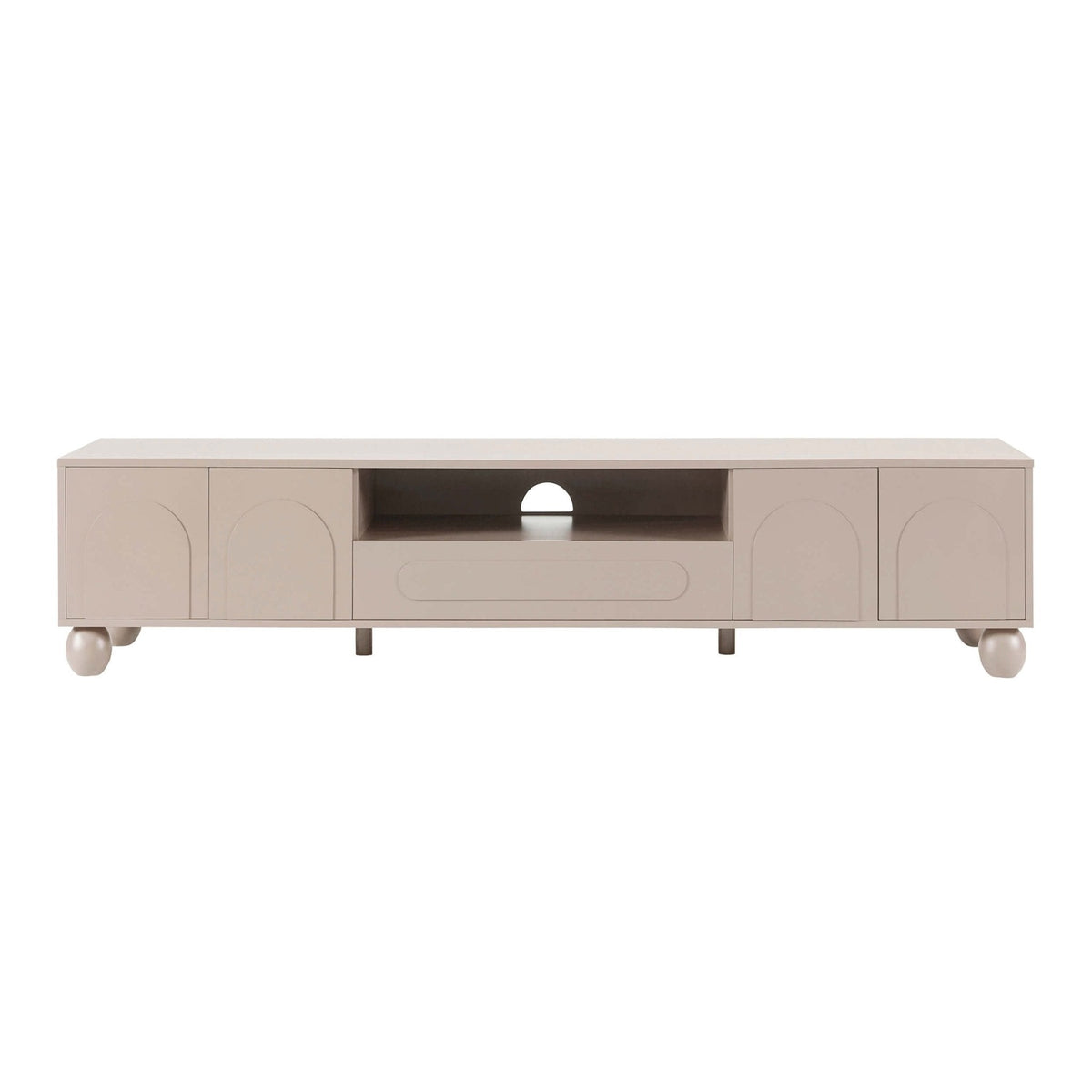 Rachel Arch Front Tv Unit for TVs up to 75" - Taupe