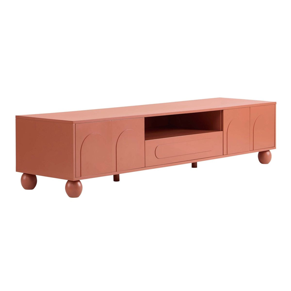 Rachel Arch Front Tv Unit for TVs up to 75"-Terracotta