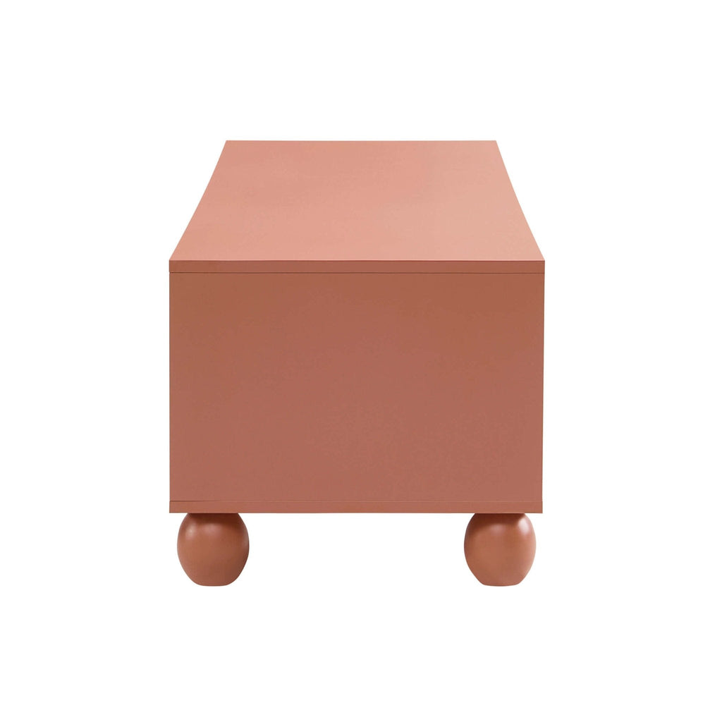 Rachel Arch Front Tv Unit for TVs up to 75"-Terracotta