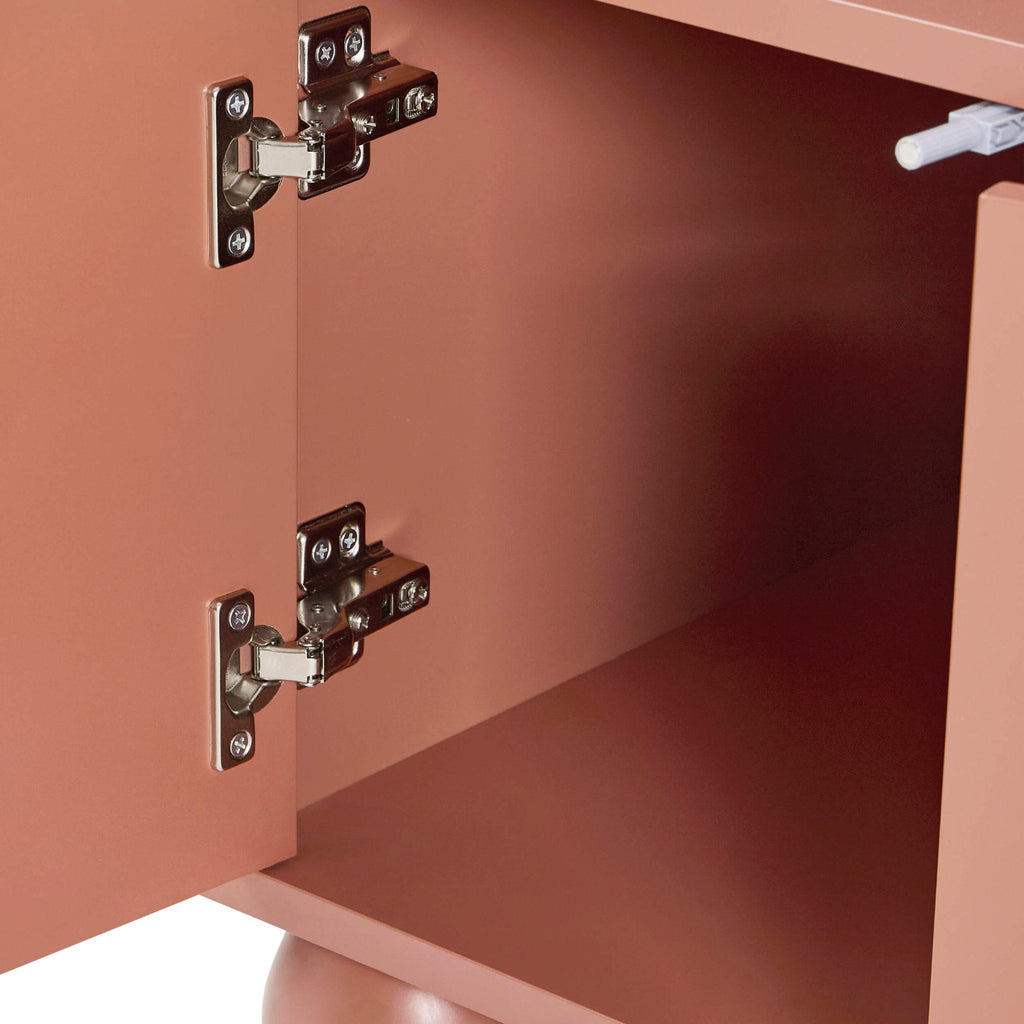 Rachel Arch Front Tv Unit for TVs up to 75"-Terracotta