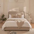Robyn Double Ottoman Bed - Soft Beige