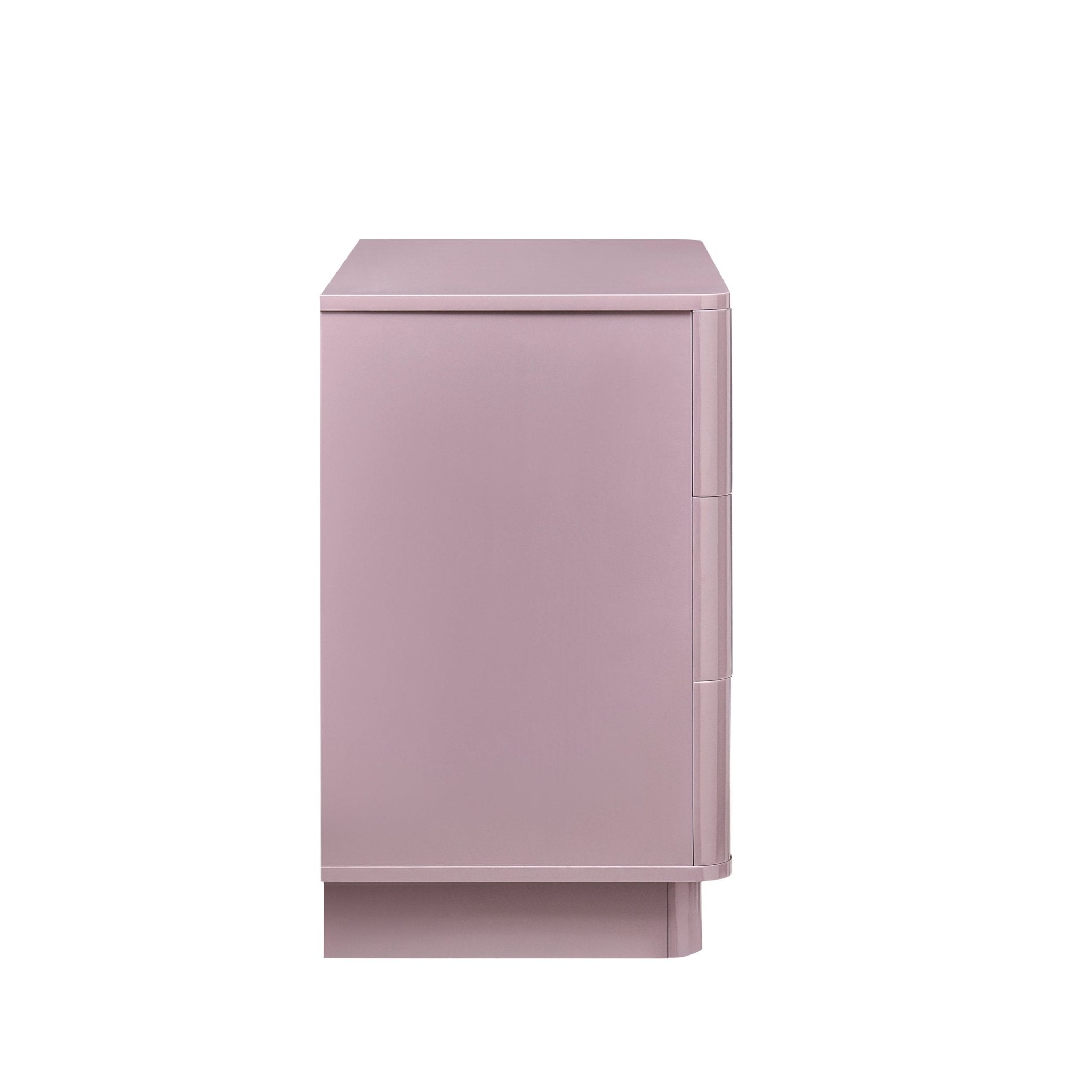 Romilly High Gloss 3 Drawer Chest - Violet Ice