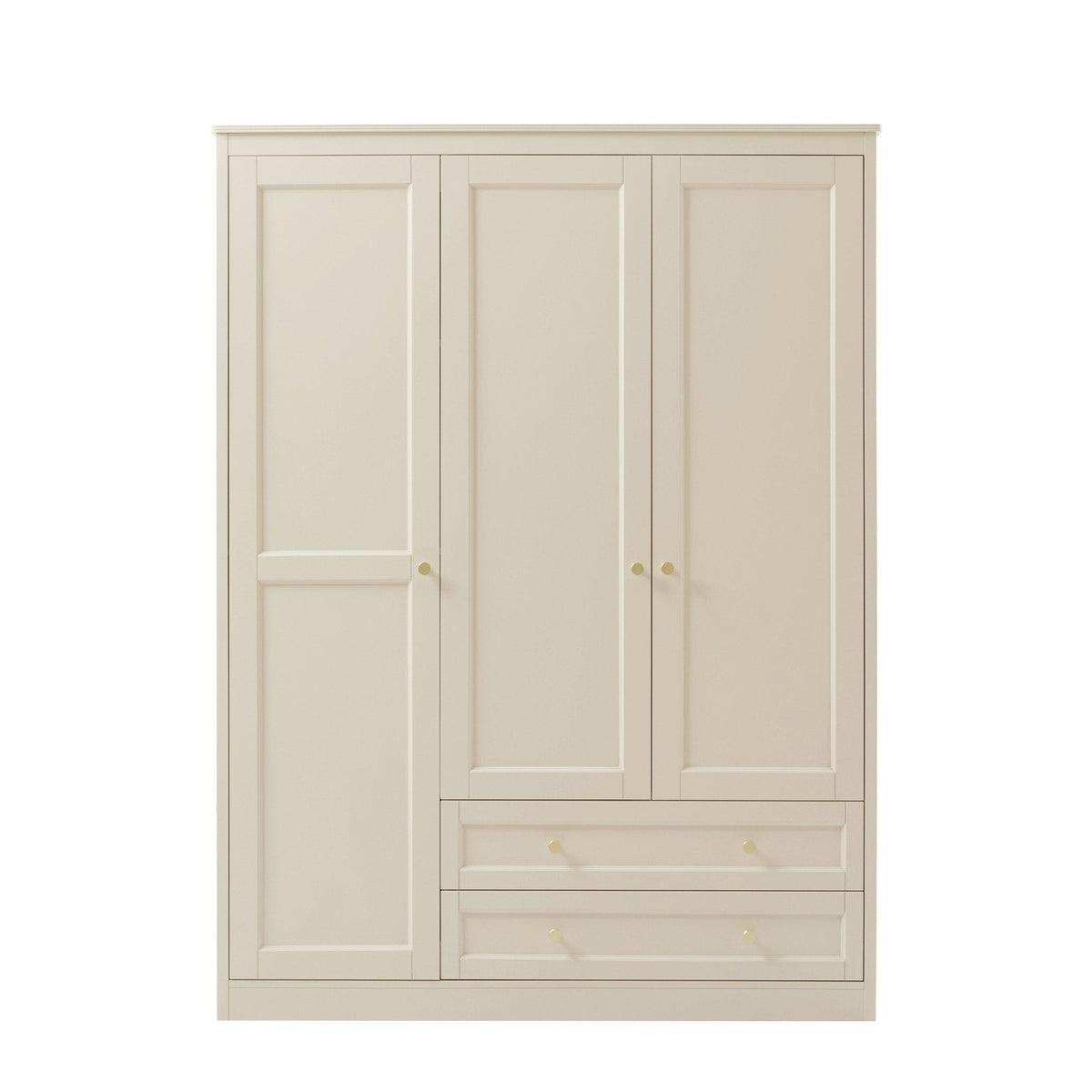 Ruby 3 Door Wardrobe with Drawers - Cream