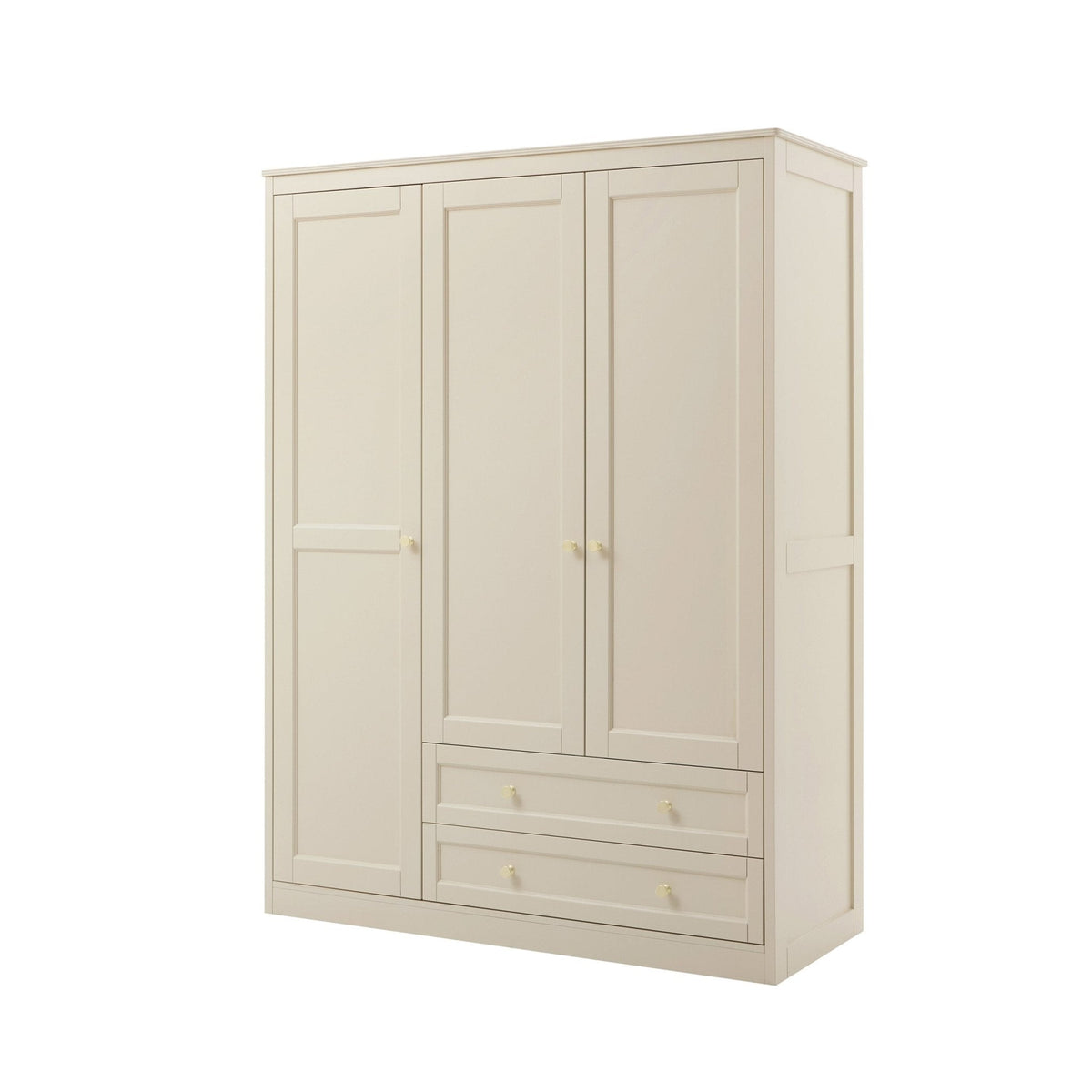 Ruby 3 Door Wardrobe with Drawers - Cream