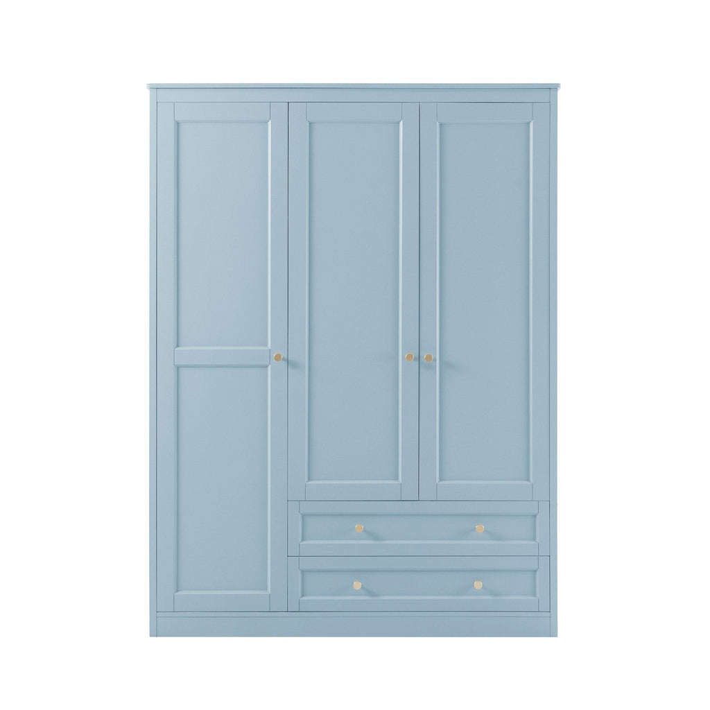 Ruby 3 Door Wardrobe with Drawers - Sky Blue