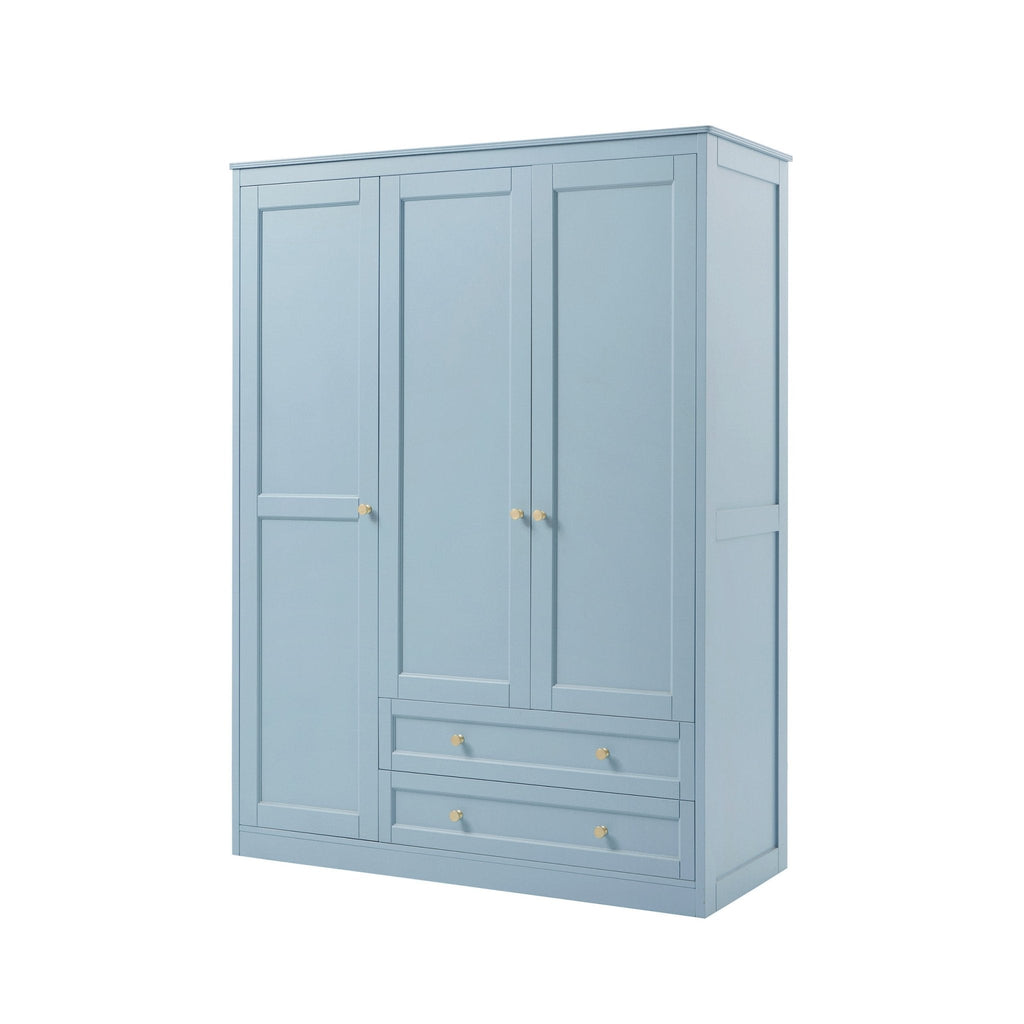 Ruby 3 Door Wardrobe with Drawers - Sky Blue