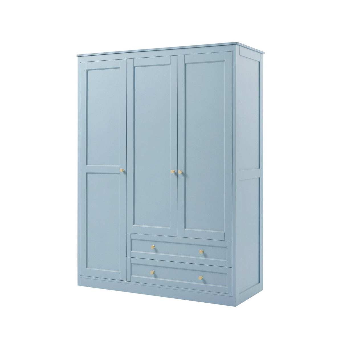 Ruby 3 Door Wardrobe with Drawers - Sky Blue