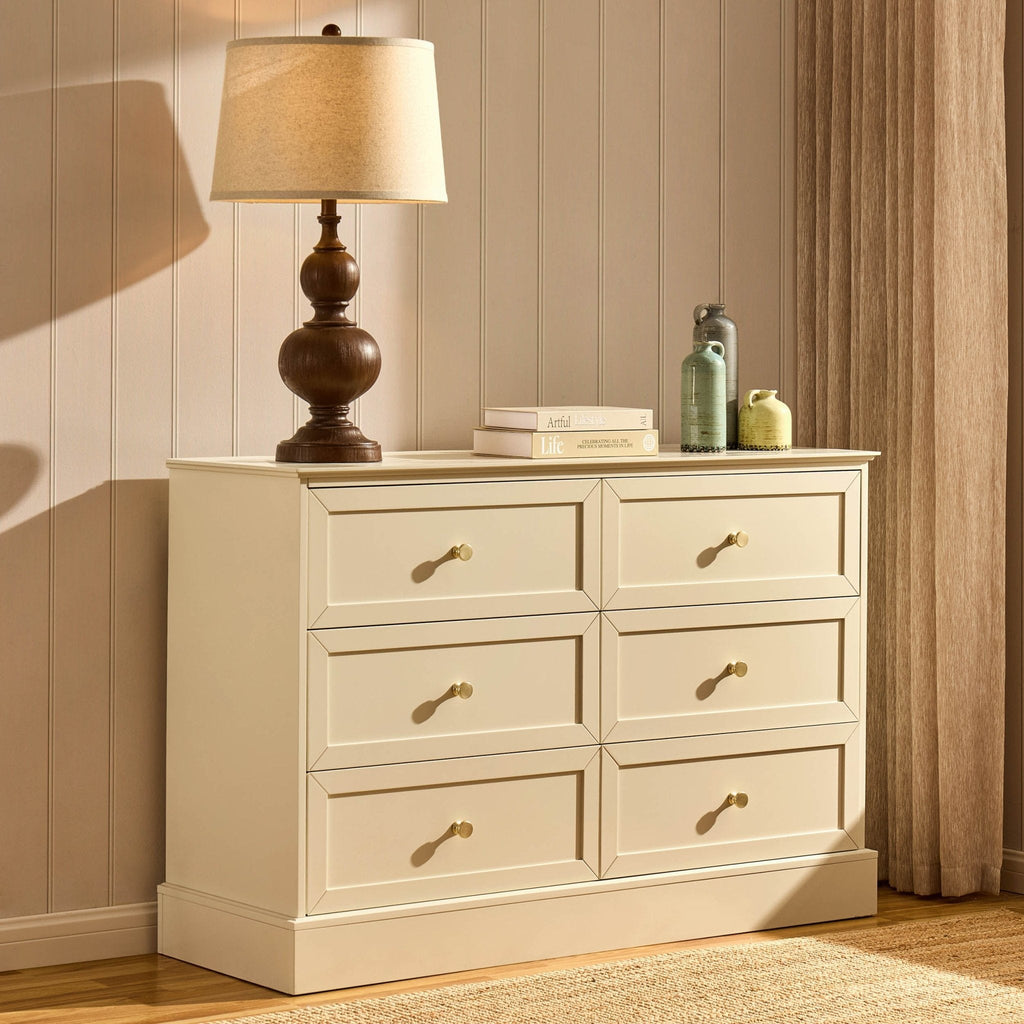 Ruby 6 Drawer Chest - Cream