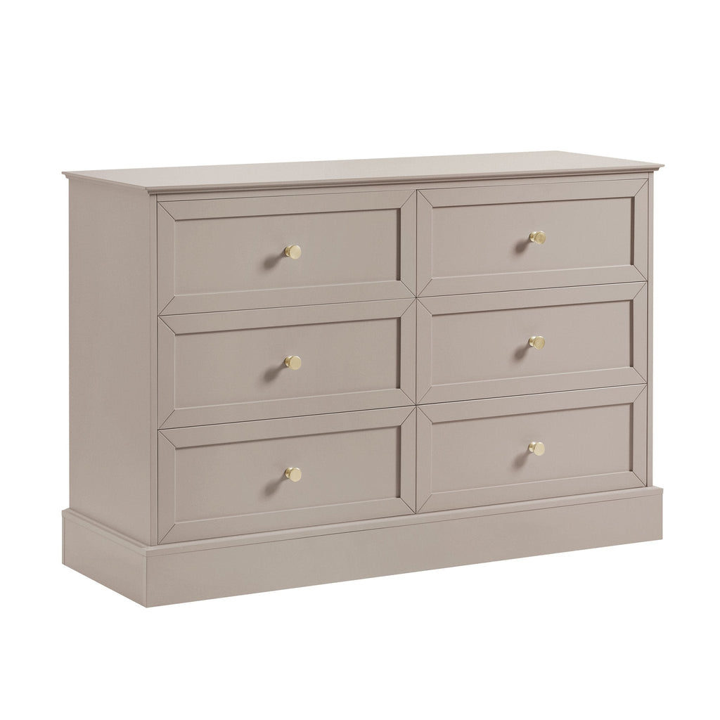 Ruby 6 Drawer Chest - Taupe