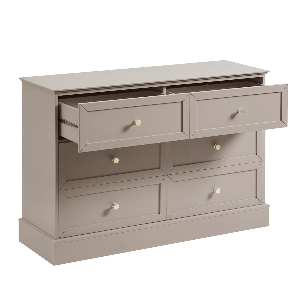 Ruby 6 Drawer Chest - Taupe