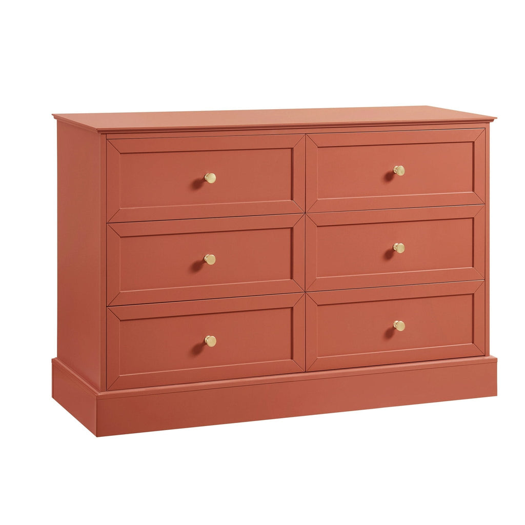 Ruby 6 Drawer Chest - Terracotta