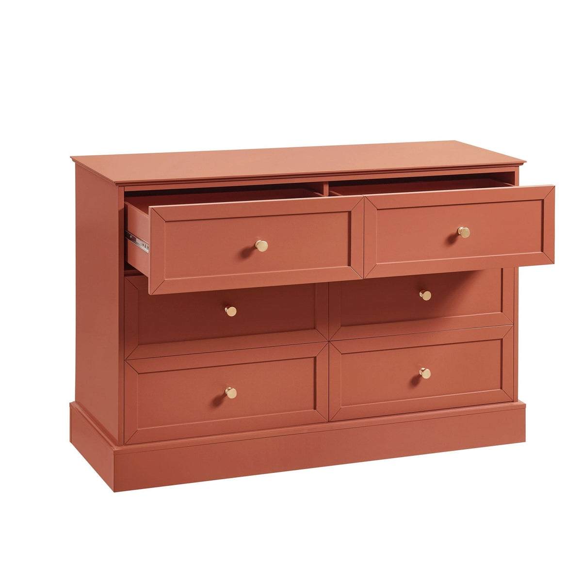 Ruby 6 Drawer Chest - Terracotta