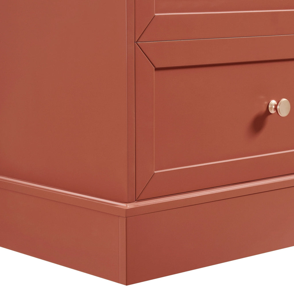 Ruby 6 Drawer Chest - Terracotta
