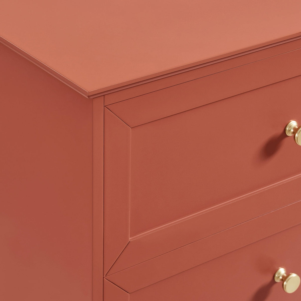 Ruby 6 Drawer Chest - Terracotta