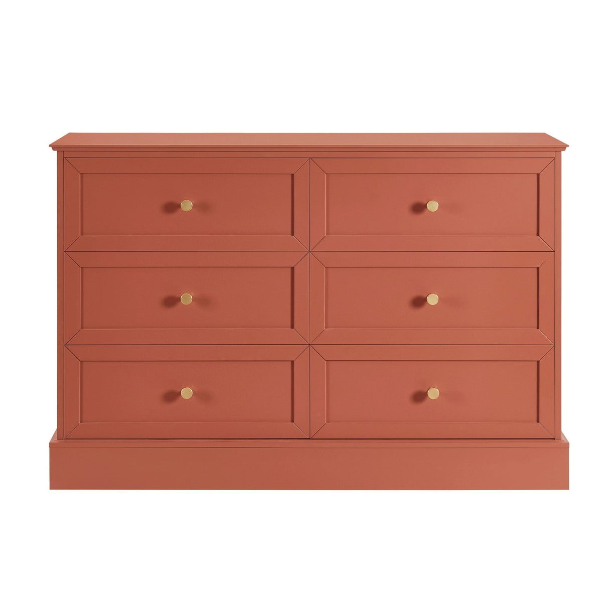Ruby 6 Drawer Chest - Terracotta